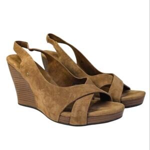 UGG Hazel Suede Slingback Sandals GUC $179 Size 10     S3660
